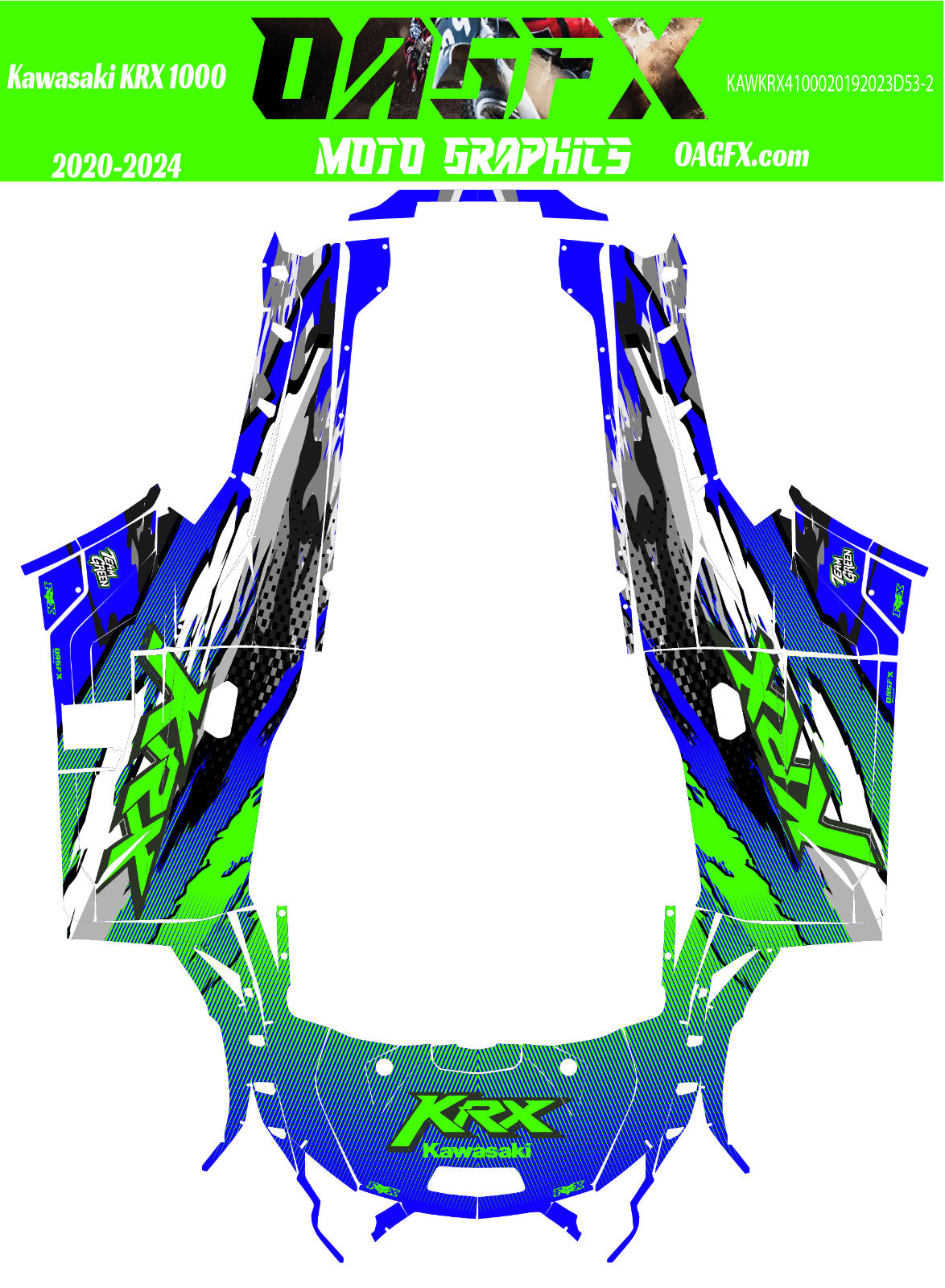 2019 - 2023 Kawasaki Teryx KRX 1000 Graphic Kit -Pro Edition D53-2 Wild