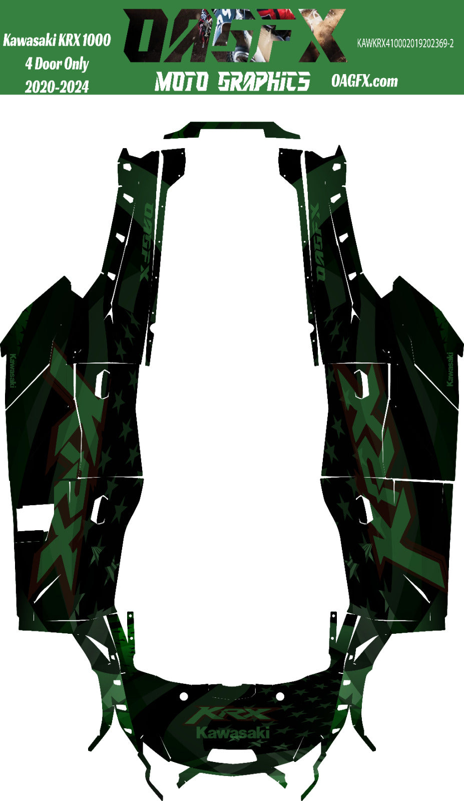 2020 - 2024 Kawasaki Teryx KRX 4 Door 1000 Graphic Kit-Pro Edition D69-2 USA