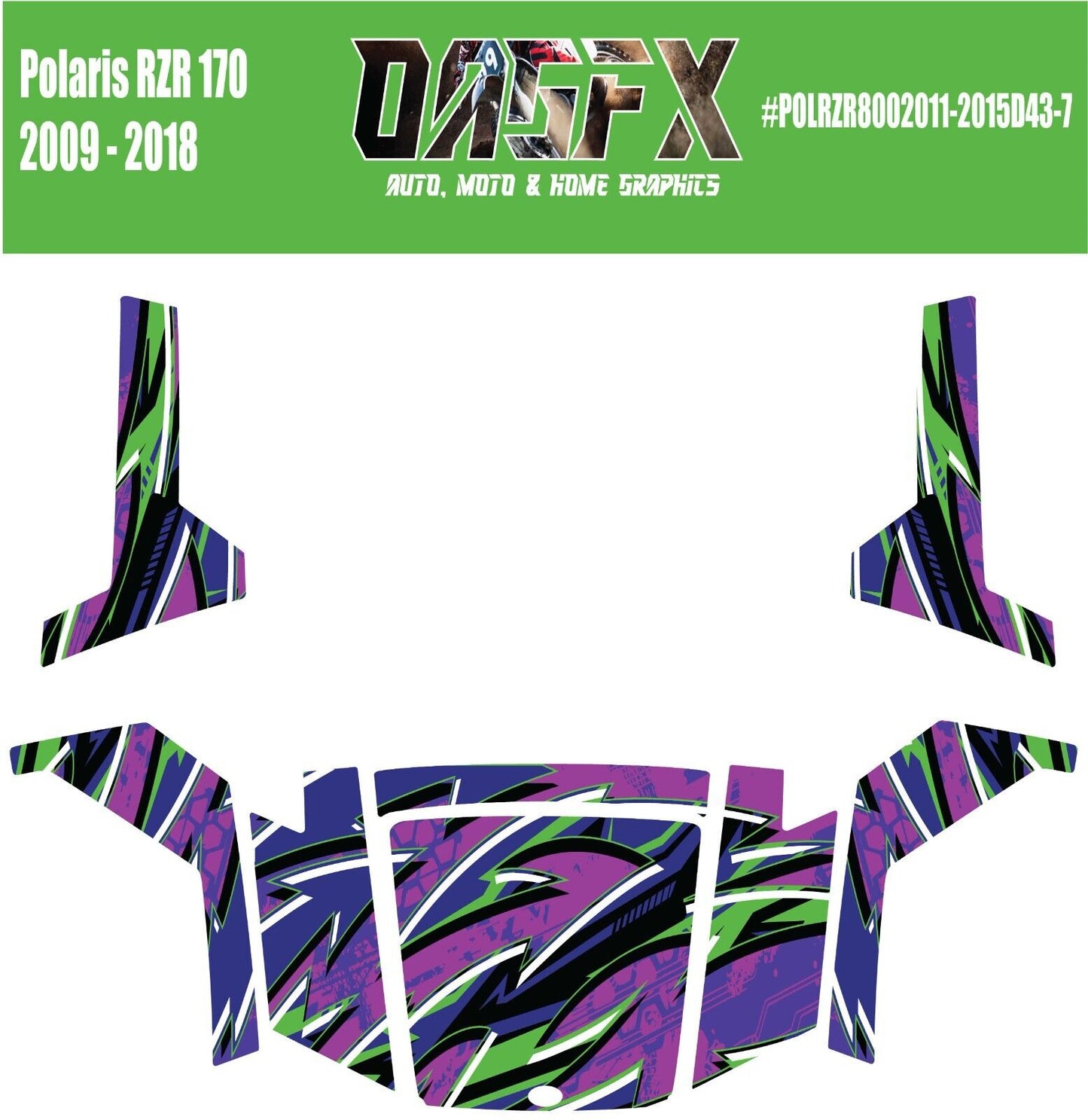 2009 - 2018 Polaris RZR 170 UTV Graphics Kit D43-7 Wild
