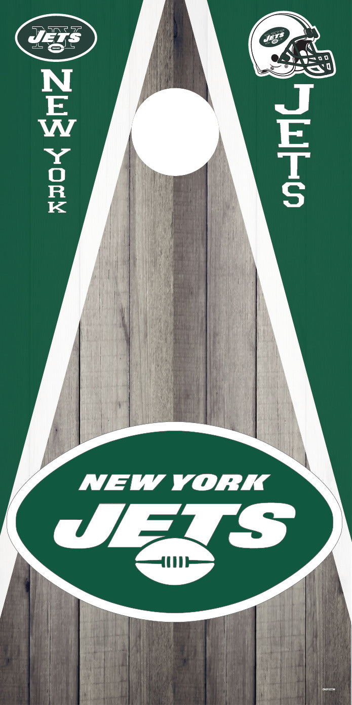 Corn Hole Board Wrap - New York Jets D3 Set Cornhole