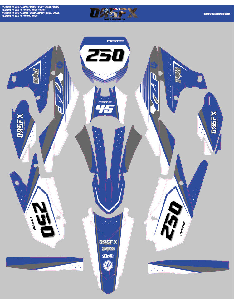2018 - 2023 Yamaha YZ 250F and 2018 - 2022 450F Graphic Kit - Pro Ed