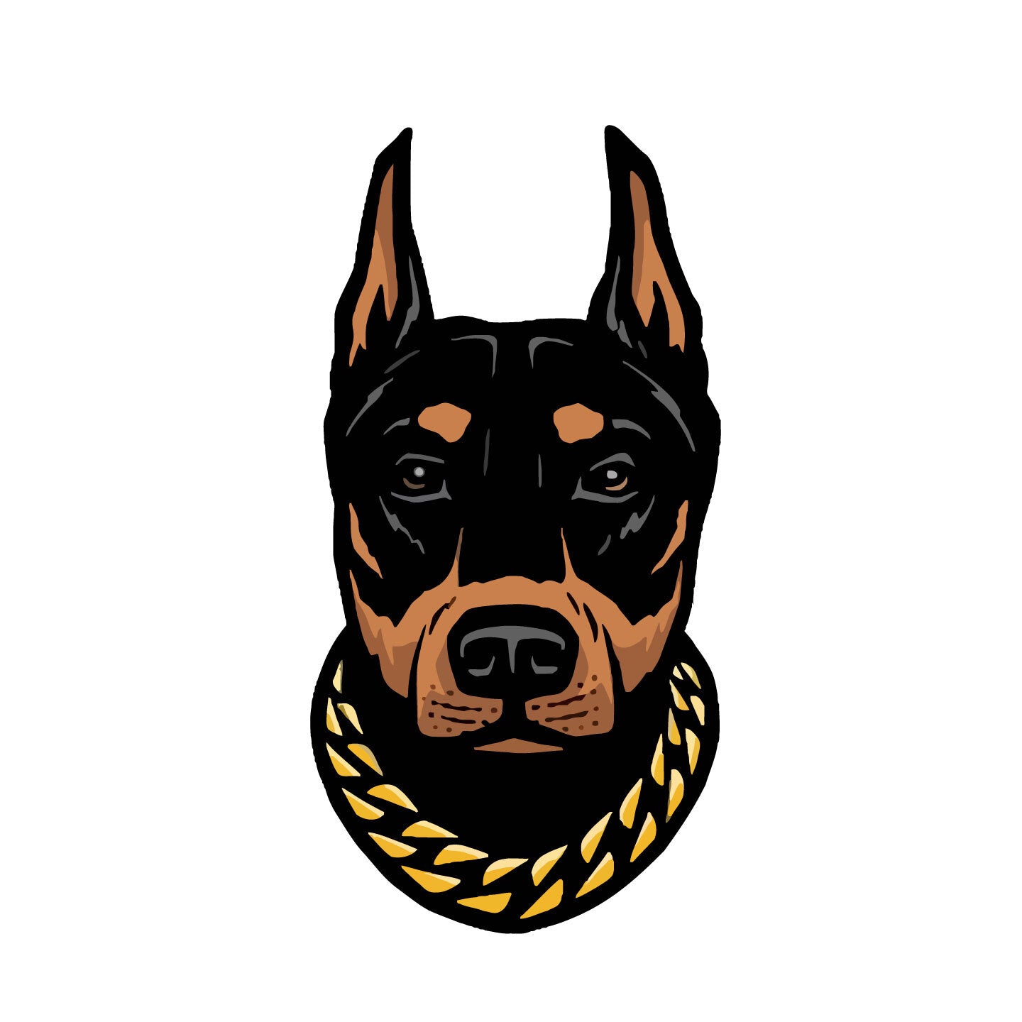 Doberman Decal ~ Vinyl Car Wall Sticker - Small to XLarge D2