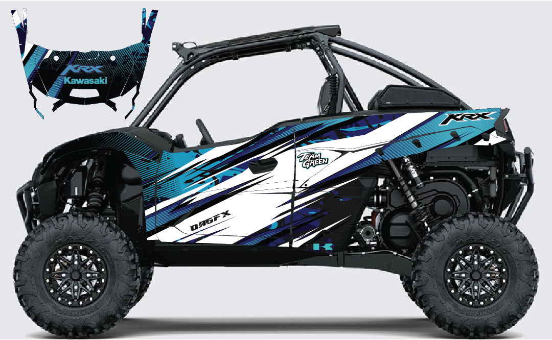 2019 - 2023 Kawasaki Teryx KRX 1000 Graphic Kit - Pro Edition D35-3 Blue