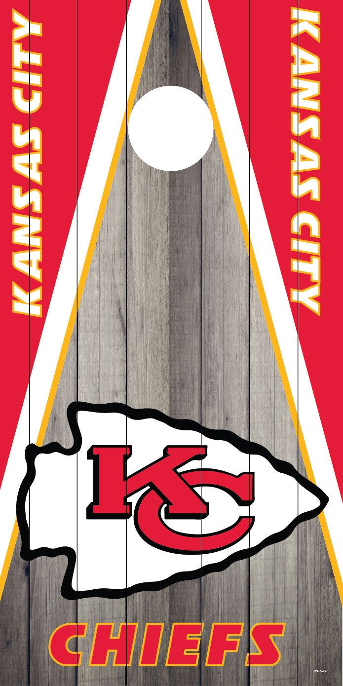 Corn Hole Board Wrap Skin - Kansas City Chiefs Cornhole D2