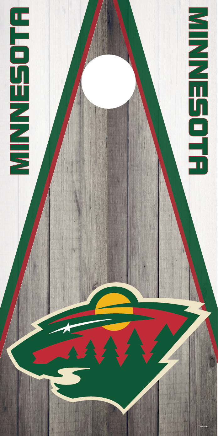 Corn Hole Board Wrap - Minnesota Wild Set Cornhole