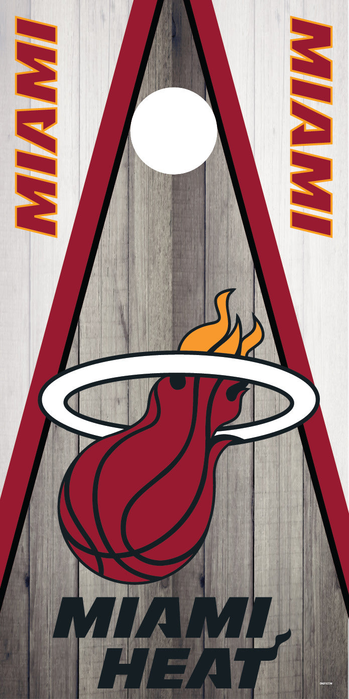 Corn Hole Board Wrap - Miami Heat Set Cornhole D2