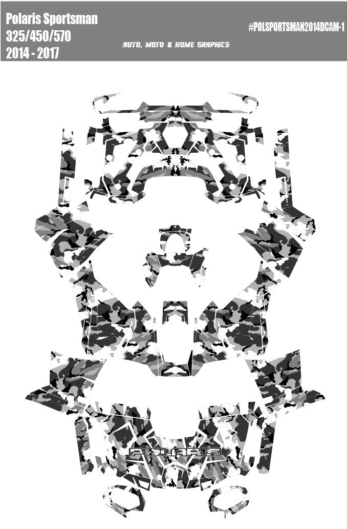 2014-2017 Polaris Sportsman 325 450 570 Graphics Kit DCam-1 Camo