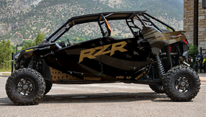 2020 - 2024 Polaris RZR Pro XP 4 Graphics Kit D69-4 Gold Flag