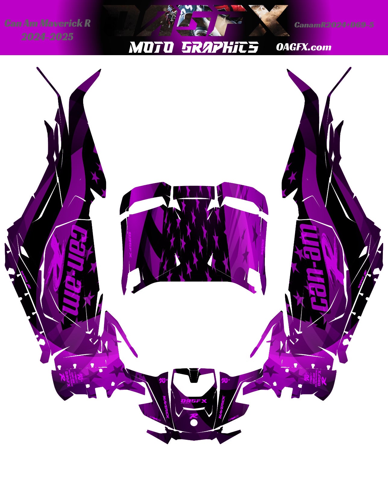 2024-2025 Can Am Maverick R RS Graphics Kit Pro Edition D69-5 USA Flag