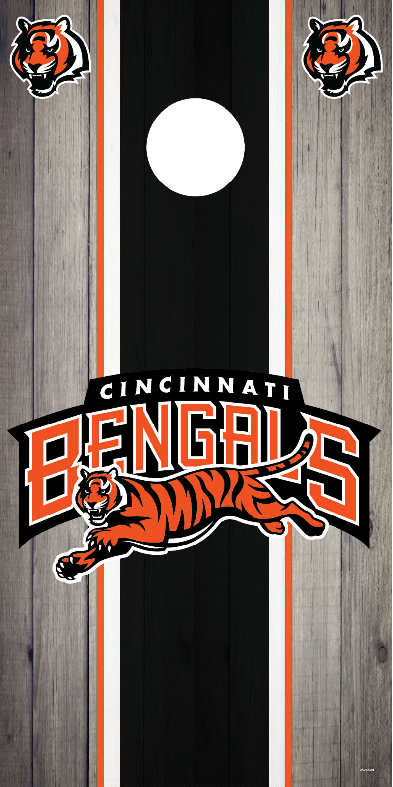 Corn Hole Board Wrap - Cincinnati Bengals D5 Set Cornhole