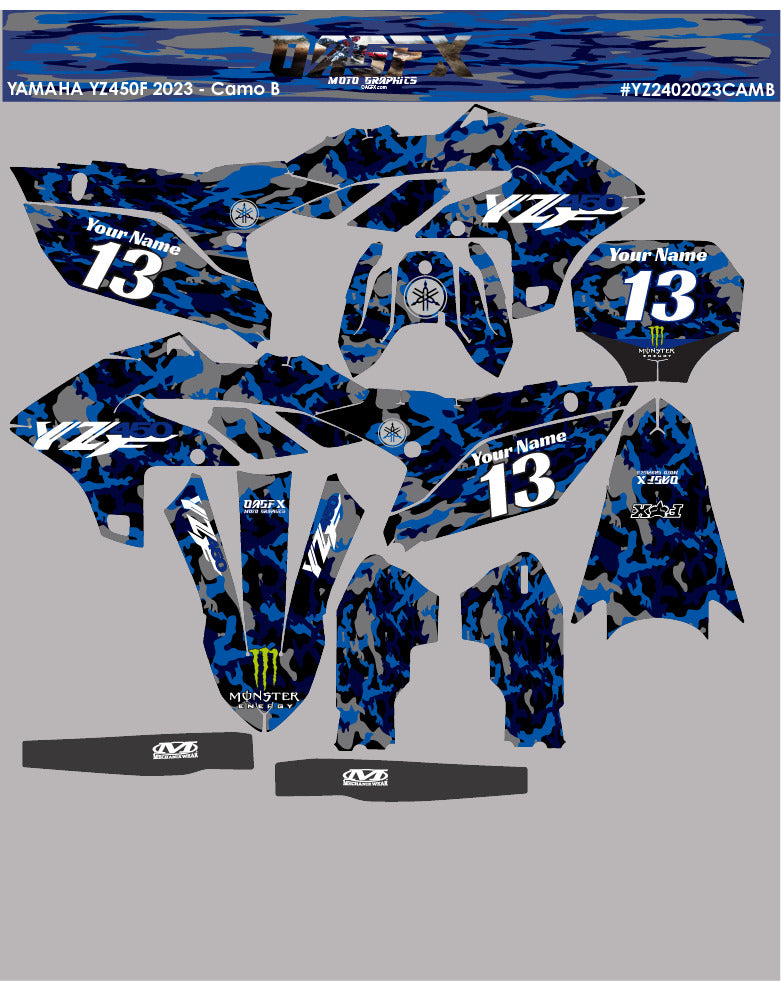 2023 Yamaha YZ 450F D8 Graphic Kit - Pro Ed D2