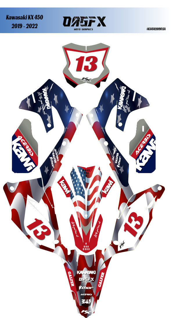 2019 - 2023 Kawasaki KX 450 Graphic Kit - Pro Edition