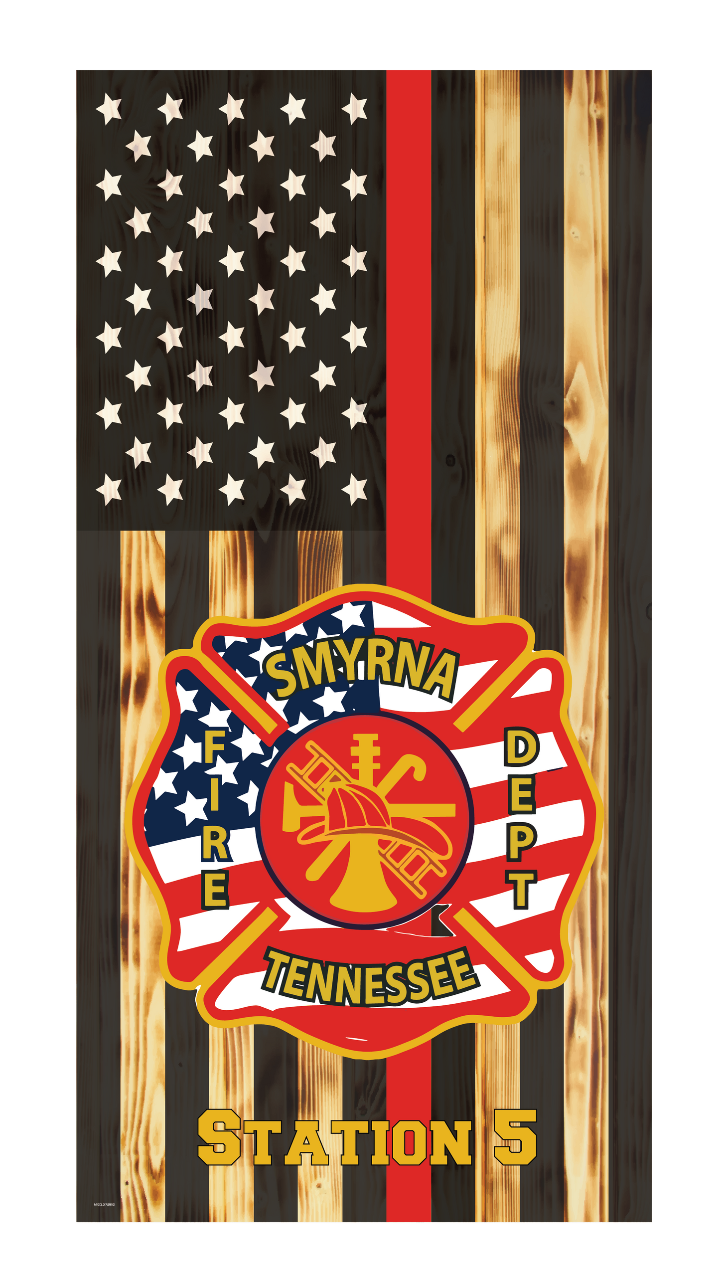 Fire Fighter Cornhole Board Skins (Pair)