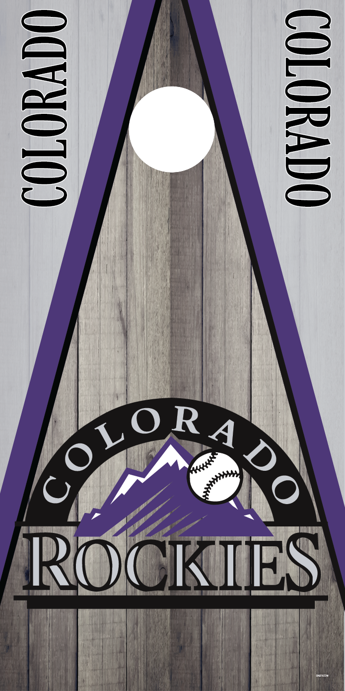 Colorado Rockies Cornhole Board Skins (Pair)