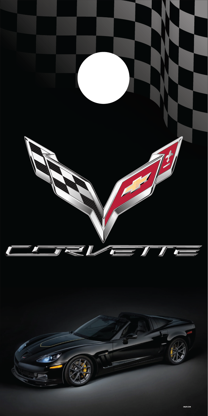 Corvette Cornhole Board Skins (Pair)