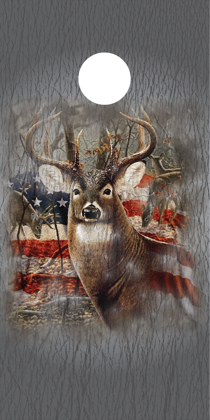 Deer \ Hunting Cornhole Board Skins (Pair)