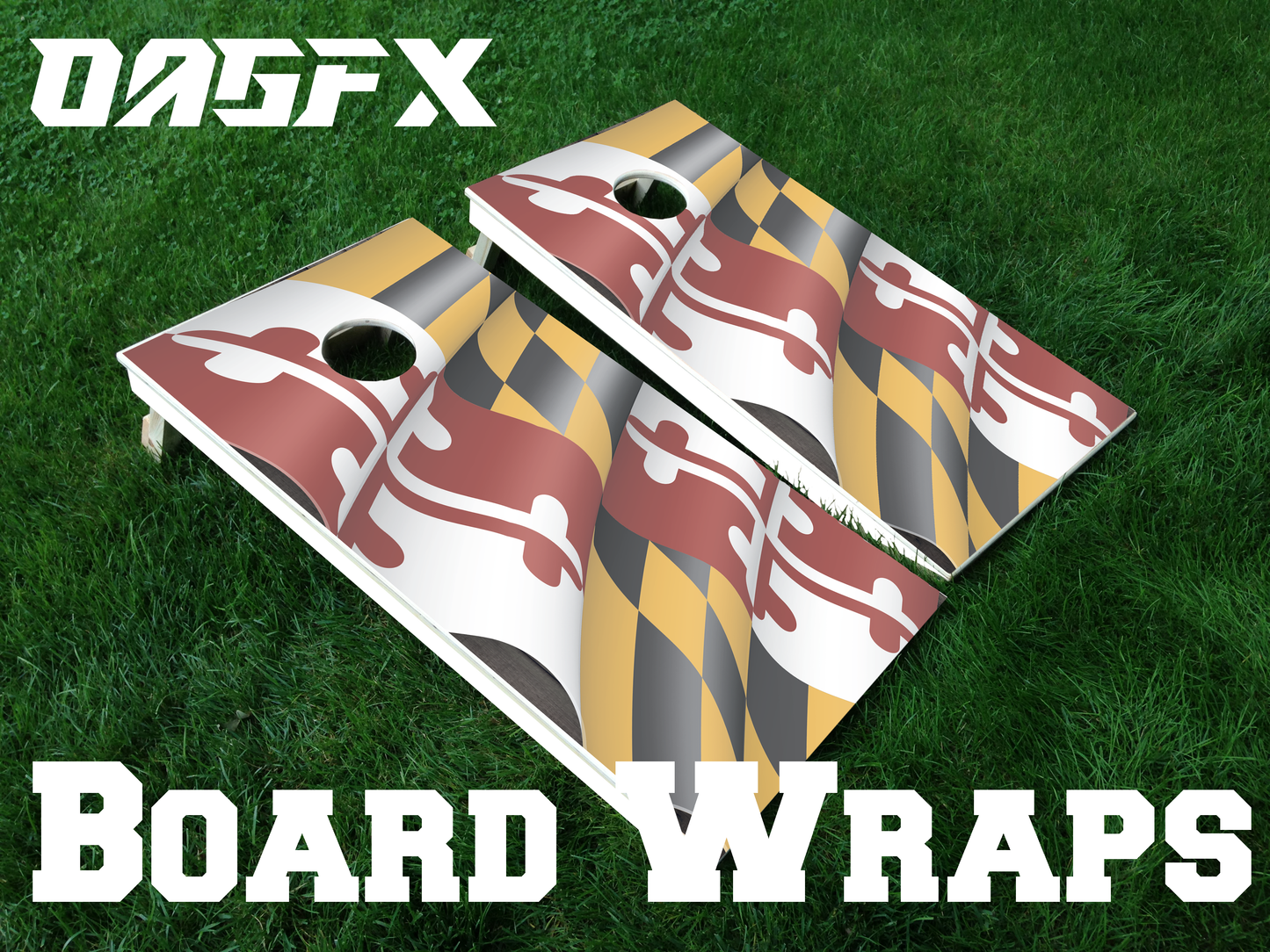 Maryland Flag Cornhole Board Skins (Pair)