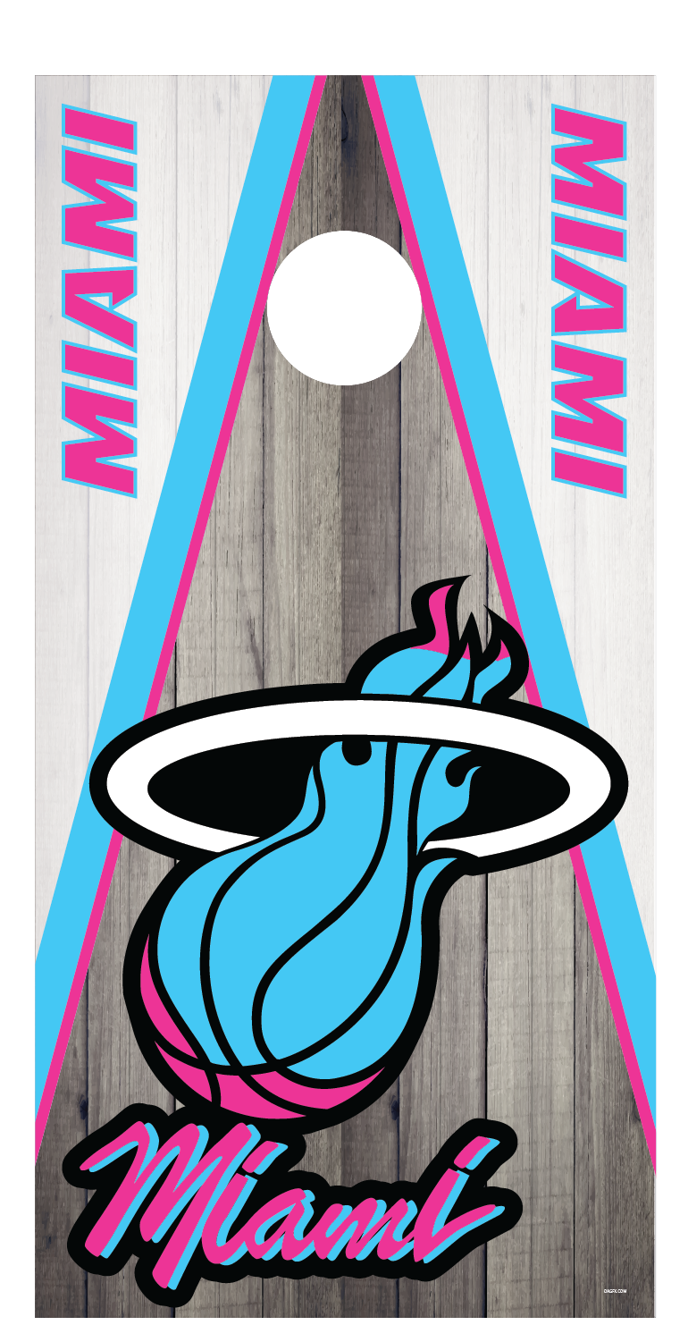 Miami Heat Cornhole Board Skins (Pair)