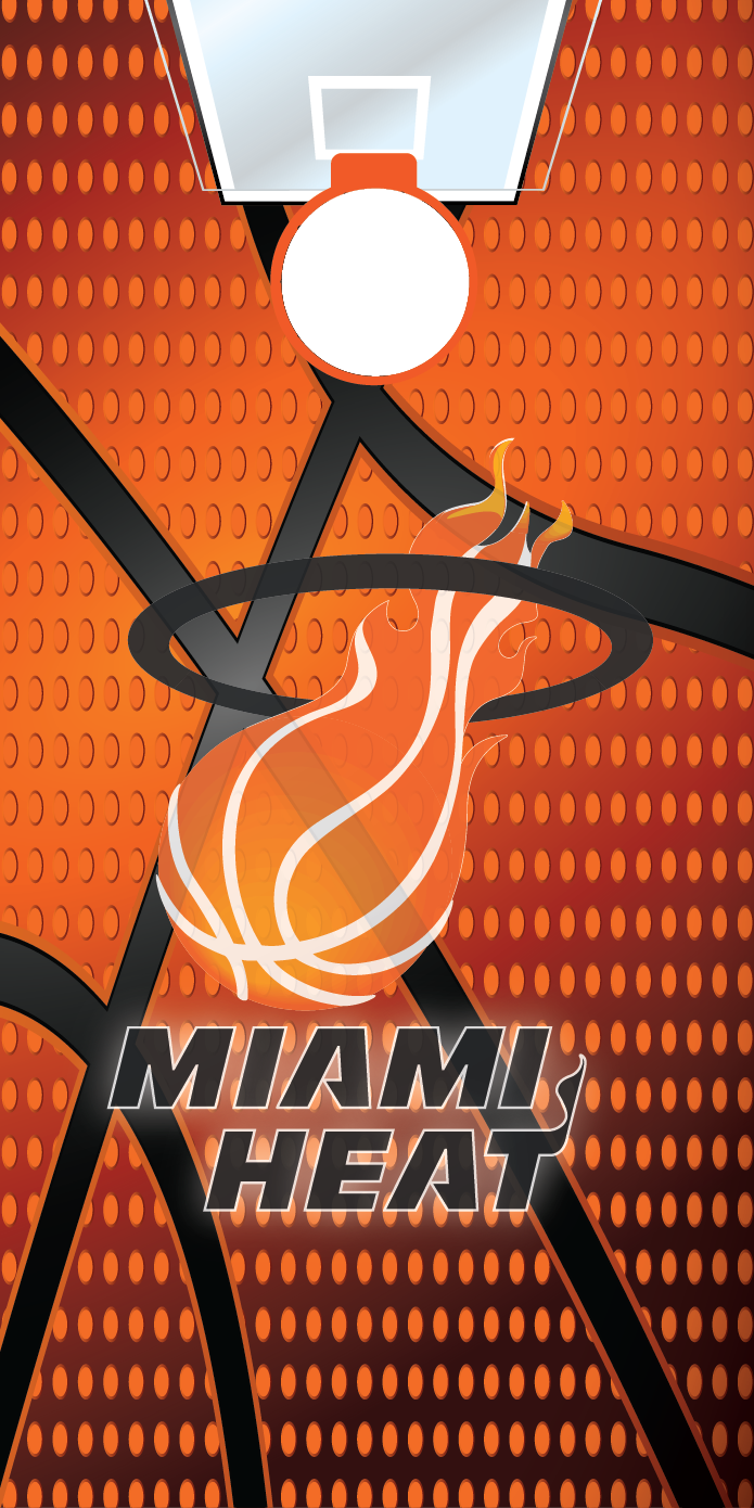 Miami Heat Cornhole Board Skins (Pair)