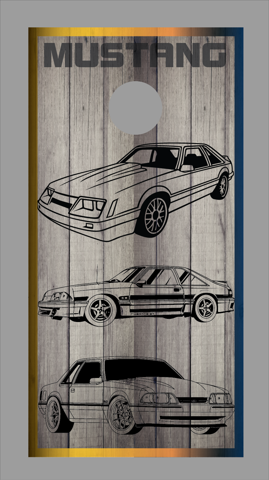 Mustang Fox Bodies Cornhole Board Skins (Pair)