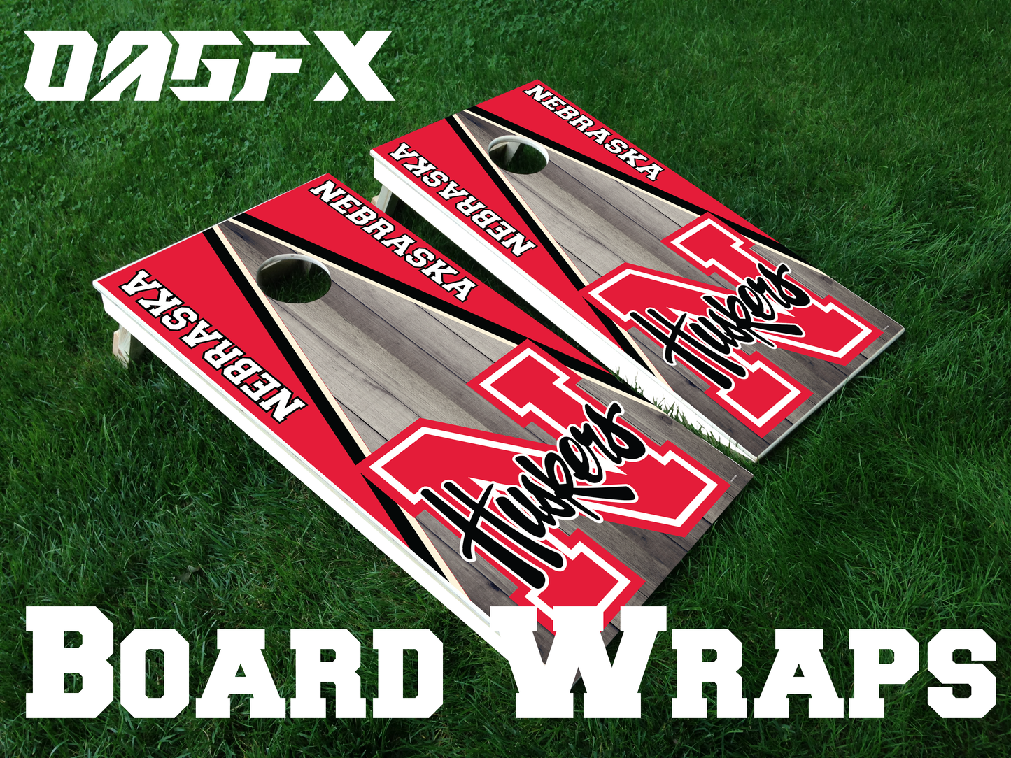 Nebraska Cornhuskers Cornhole Board Skins (Pair)