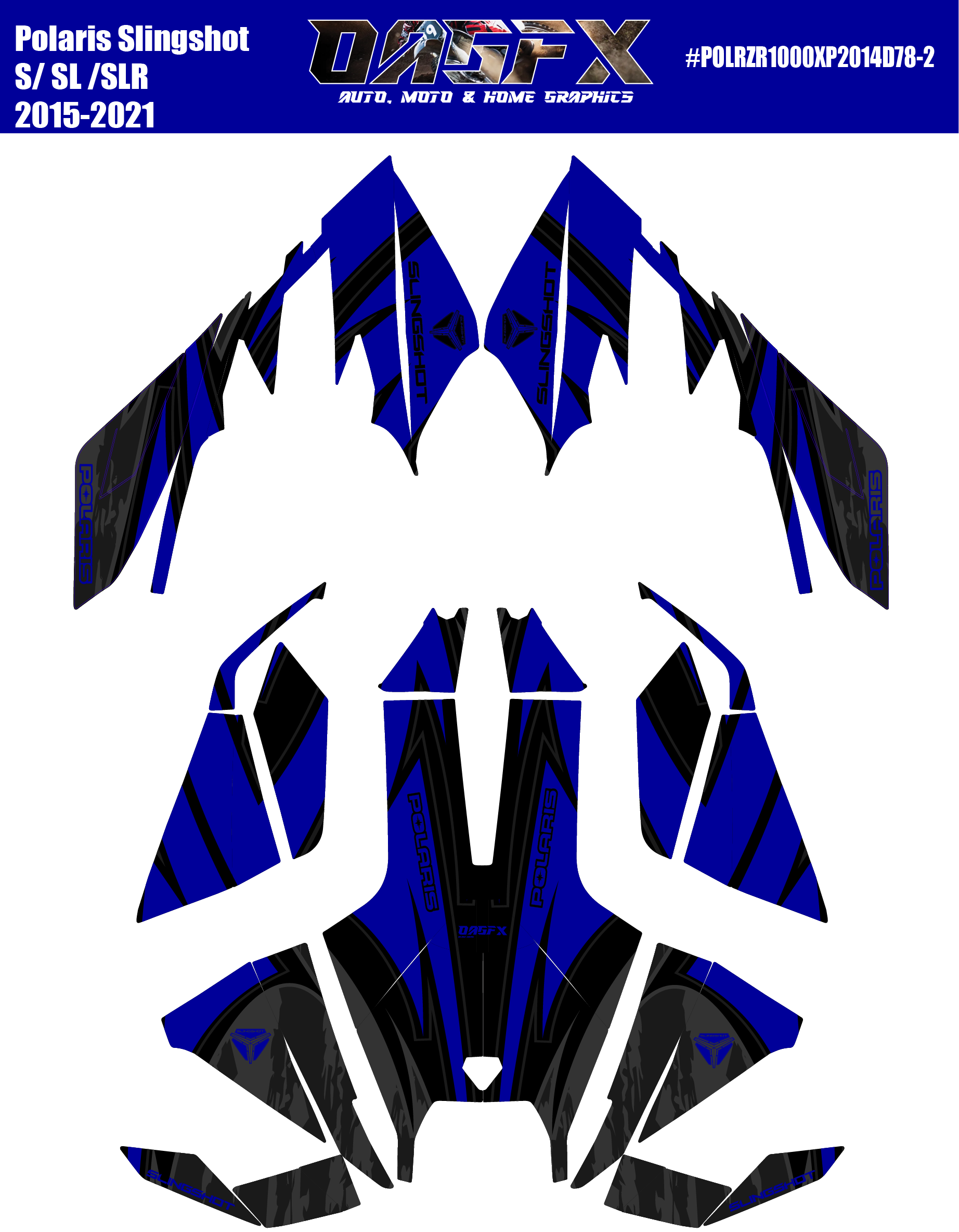 2015 - 2021 Polaris POLARIS SLINGSHOT S SL SLR Graphics D78-2