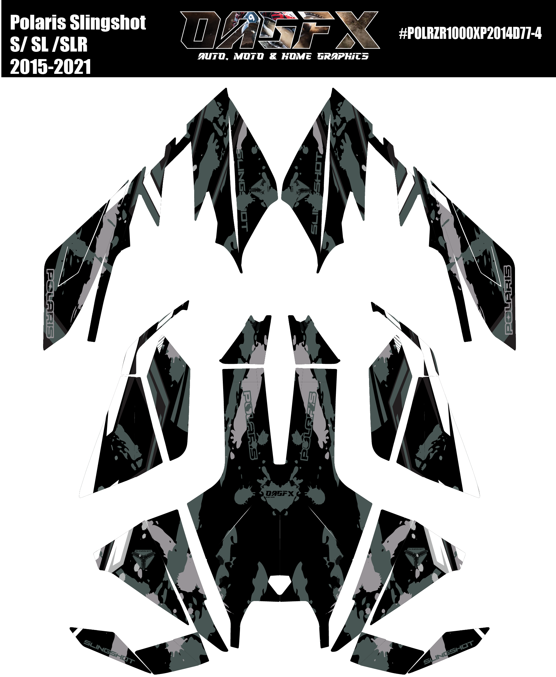 2015 - 2021 Polaris POLARIS SLINGSHOT S SL SLR Graphics D77-4