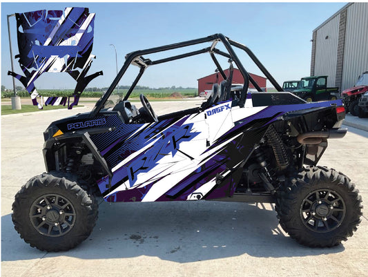 2019 - 2023 Polaris RZR XP 1000 Graphics Kit D35-3 Blue OAGFX