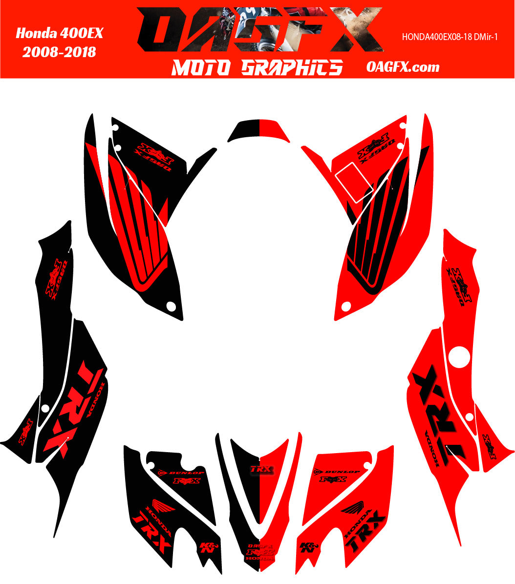 2008-2018 Honda TRX 400EX AI Pre Made Customizable Design Vector DMIR-1