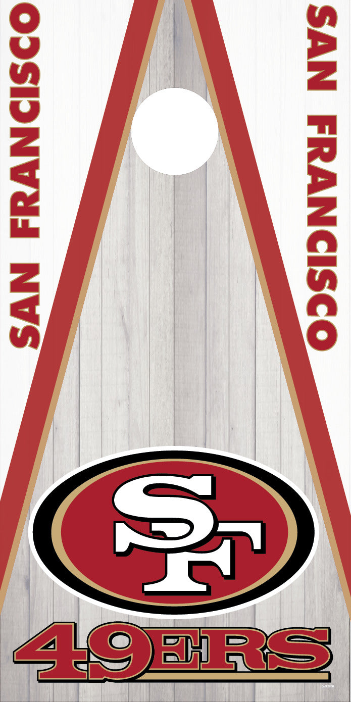 Corn Hole Board Wrap Skin - San Francisco 49ers Niners Cornhole D2