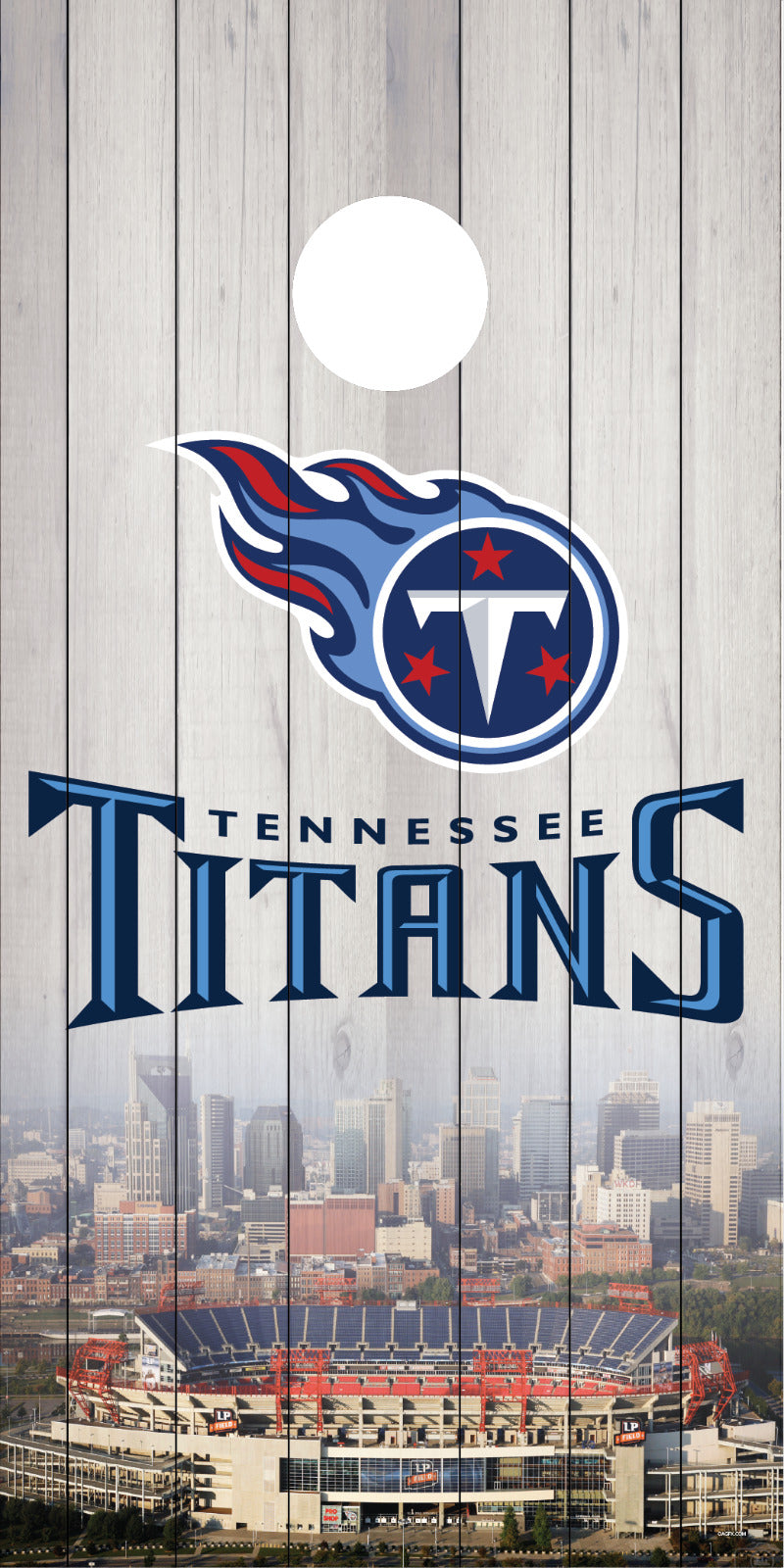 Corn Hole Board Wrap Skin - Tennessee Titans Cornhole D8