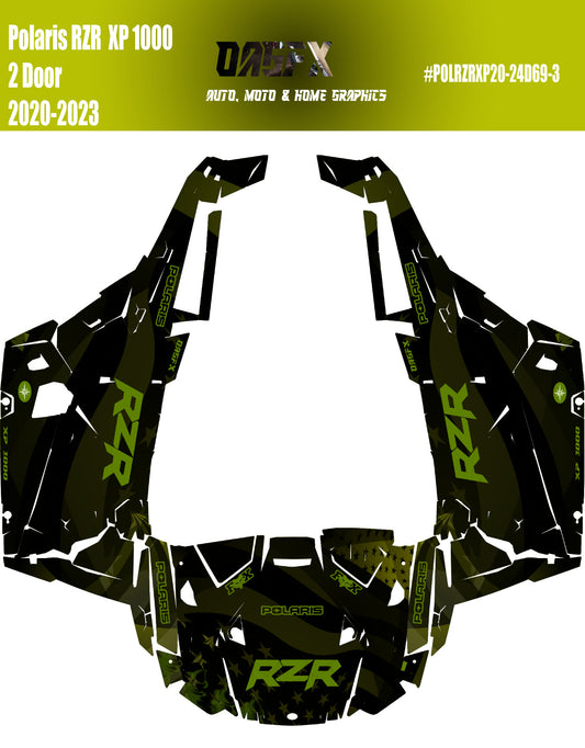 2019 - 2023 Polaris RZR XP 1000 Graphics Kit D69-3 USA