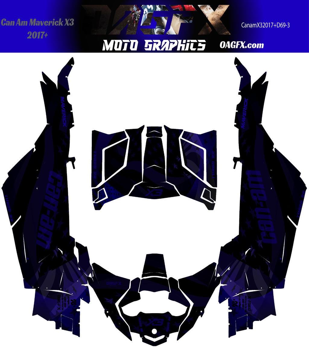 2017 - 2024 Can Am X3 Maverick Graphics Kit  Pro Edition D69-3 USA