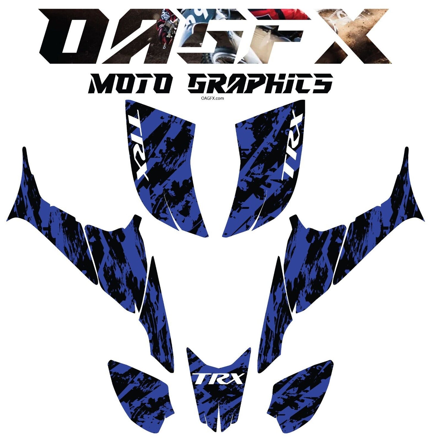 2007-2018 Honda TRX 90 Graphics Kit - Pro Ed D41-3 Blue