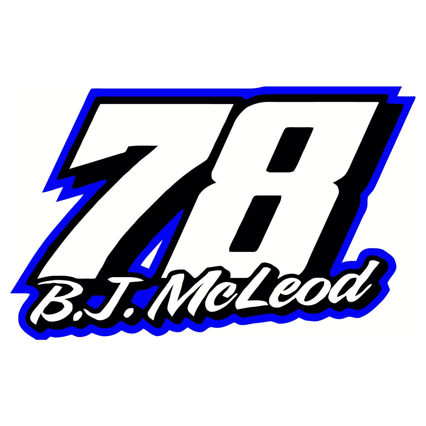 NASCAR #78 B.J. McLeod Decal  ~  Vinyl Car Wall Sticker