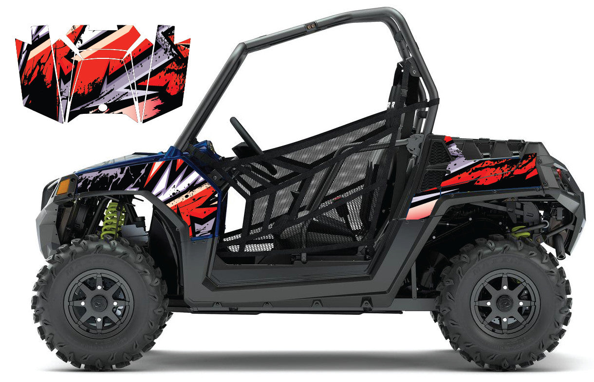 2008 - 2018 Polaris RZR 570 UTV Graphics Kit D37-2 Red