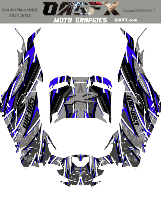 2024-2025 Can Am Maverick R RS Graphics Kit  Pro Edition D43-2 OAGFX Racing