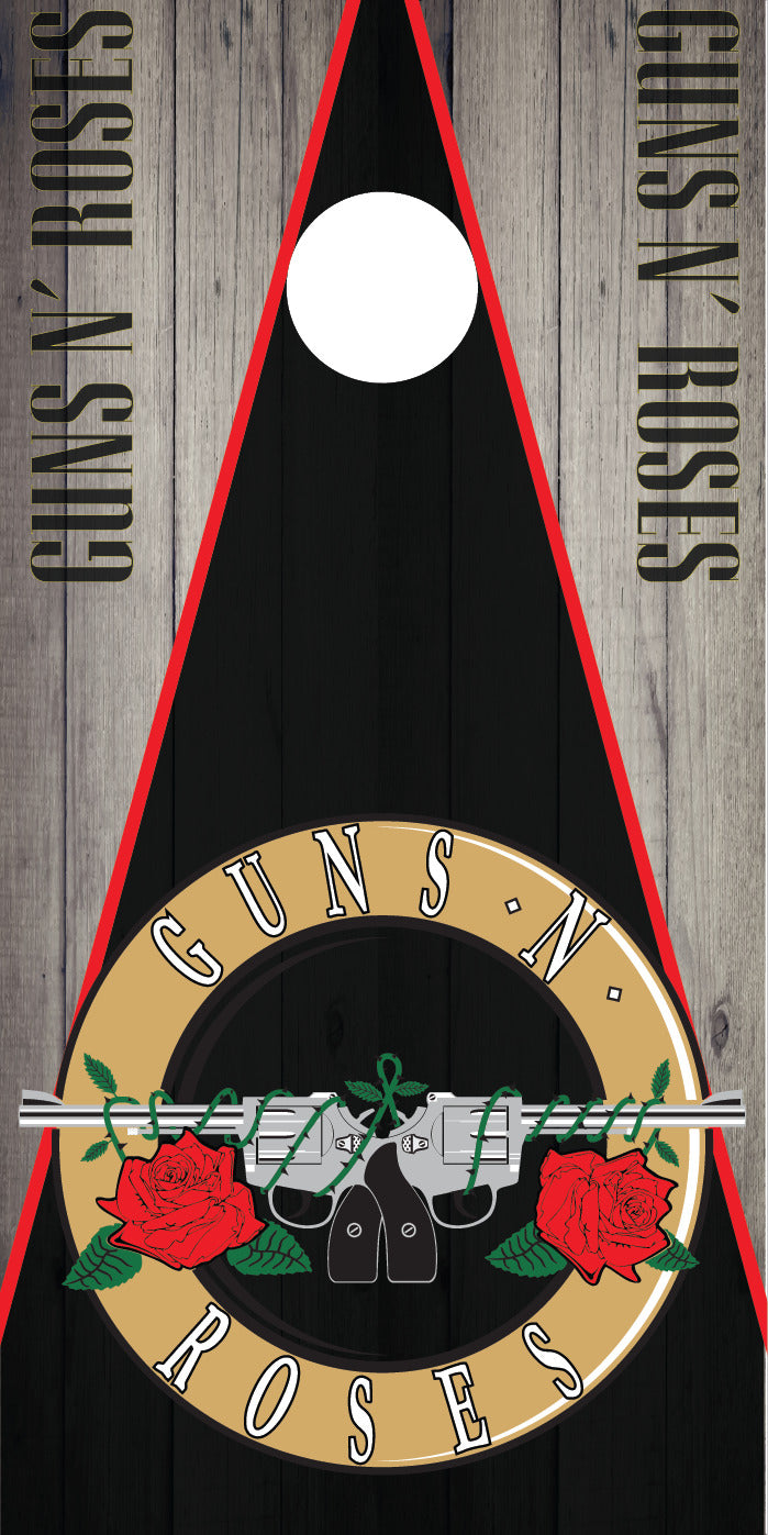 Corn Hole Board Wrap - Guns and Roses Cornhole Skin Guns N Roses