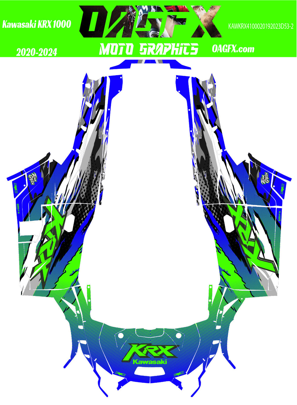 2019 - 2023 Kawasaki Teryx KRX 1000 Graphic Kit -Pro Edition D53-2 Wild