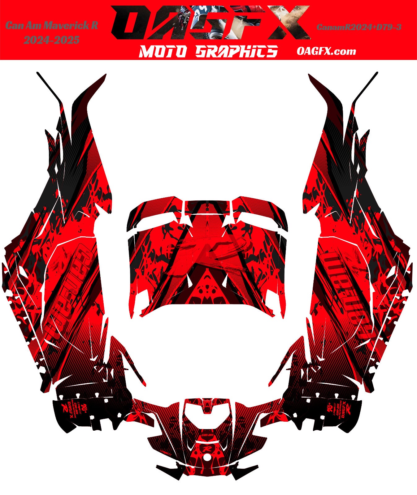 2024-2025 Can Am Maverick R RS Graphics Kit  Pro Edition D79-3 OAGFX Racing