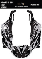 2020 - 2023 Polaris RZR  XP 1000 4 Door  Graphics Kit D39-6 Stealth