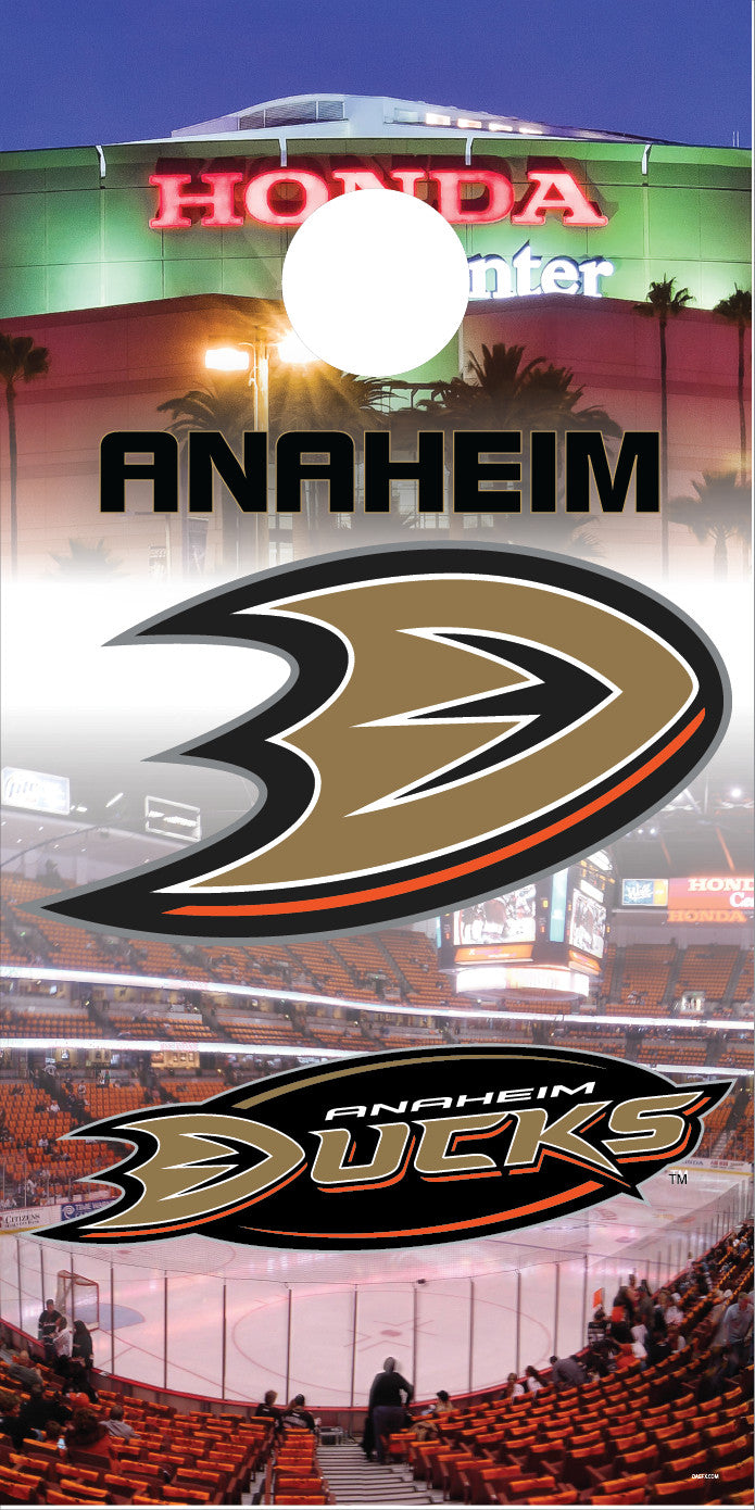 Corn Hole Board Wrap - Anaheim Ducks Set Cornhole D2