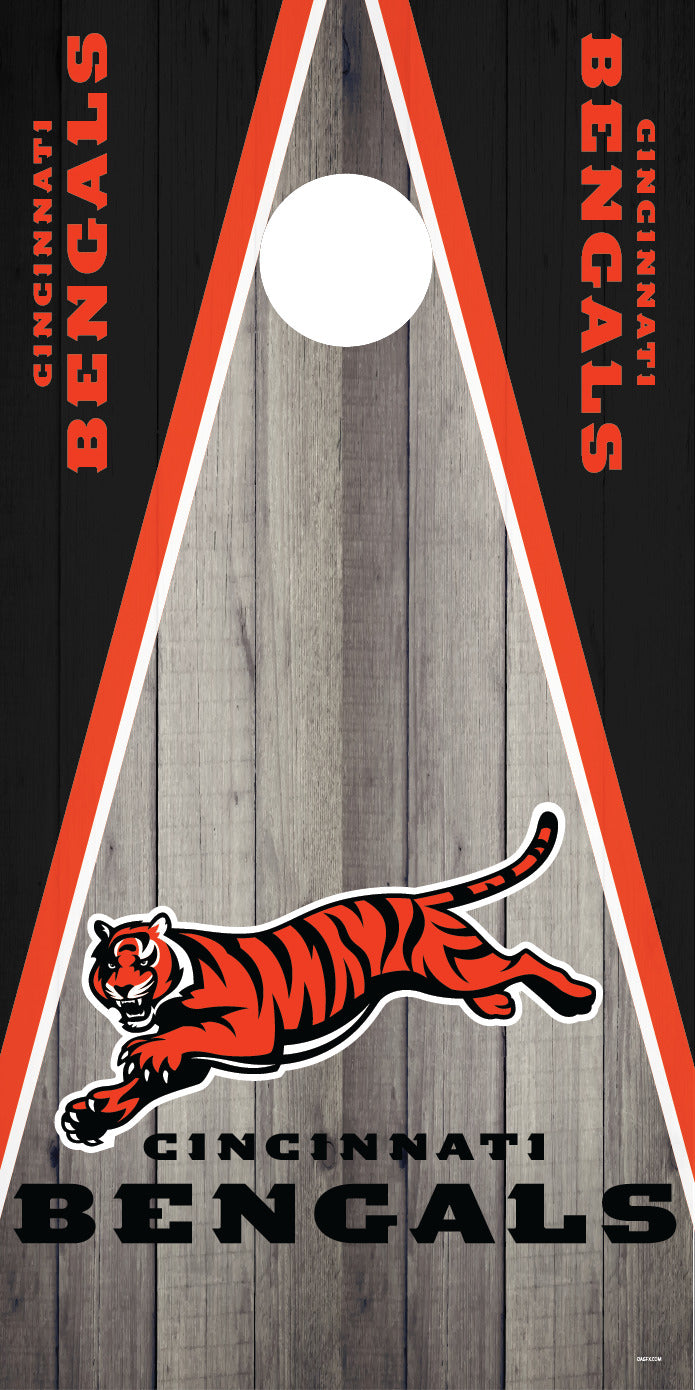 Corn Hole Board Wrap - Cincinnati Bengals D2 Set Cornhole