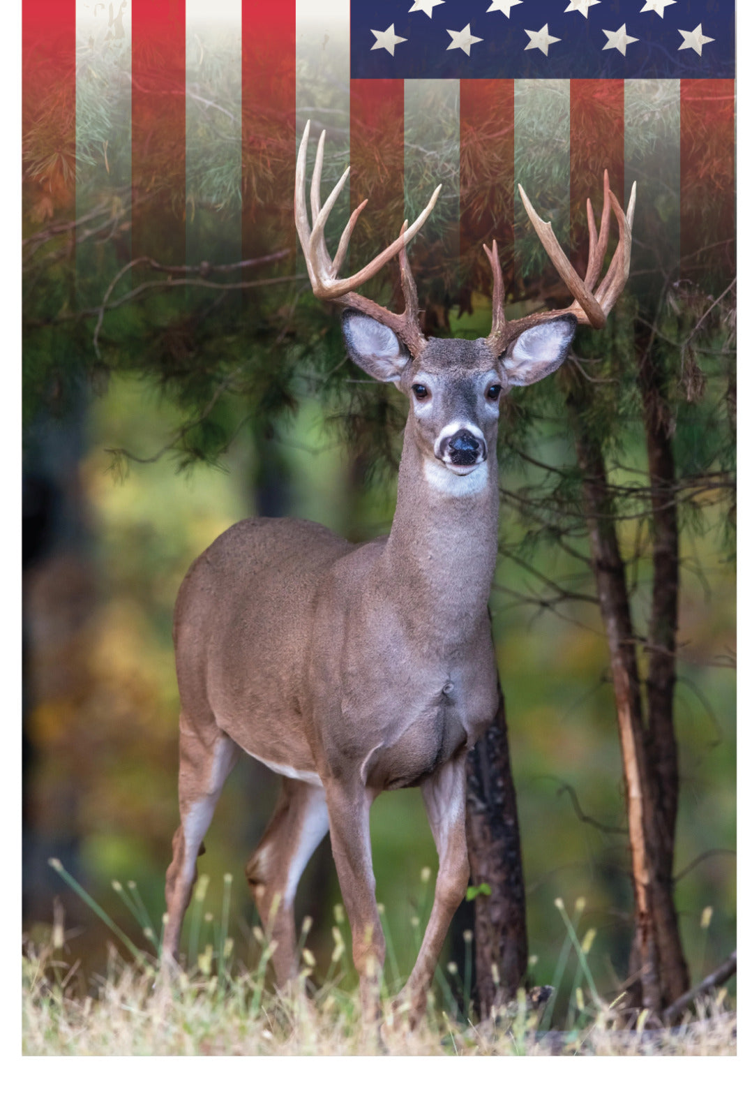 Corn Hole Board Wrap - American Flag Deer Set Cornhole D1