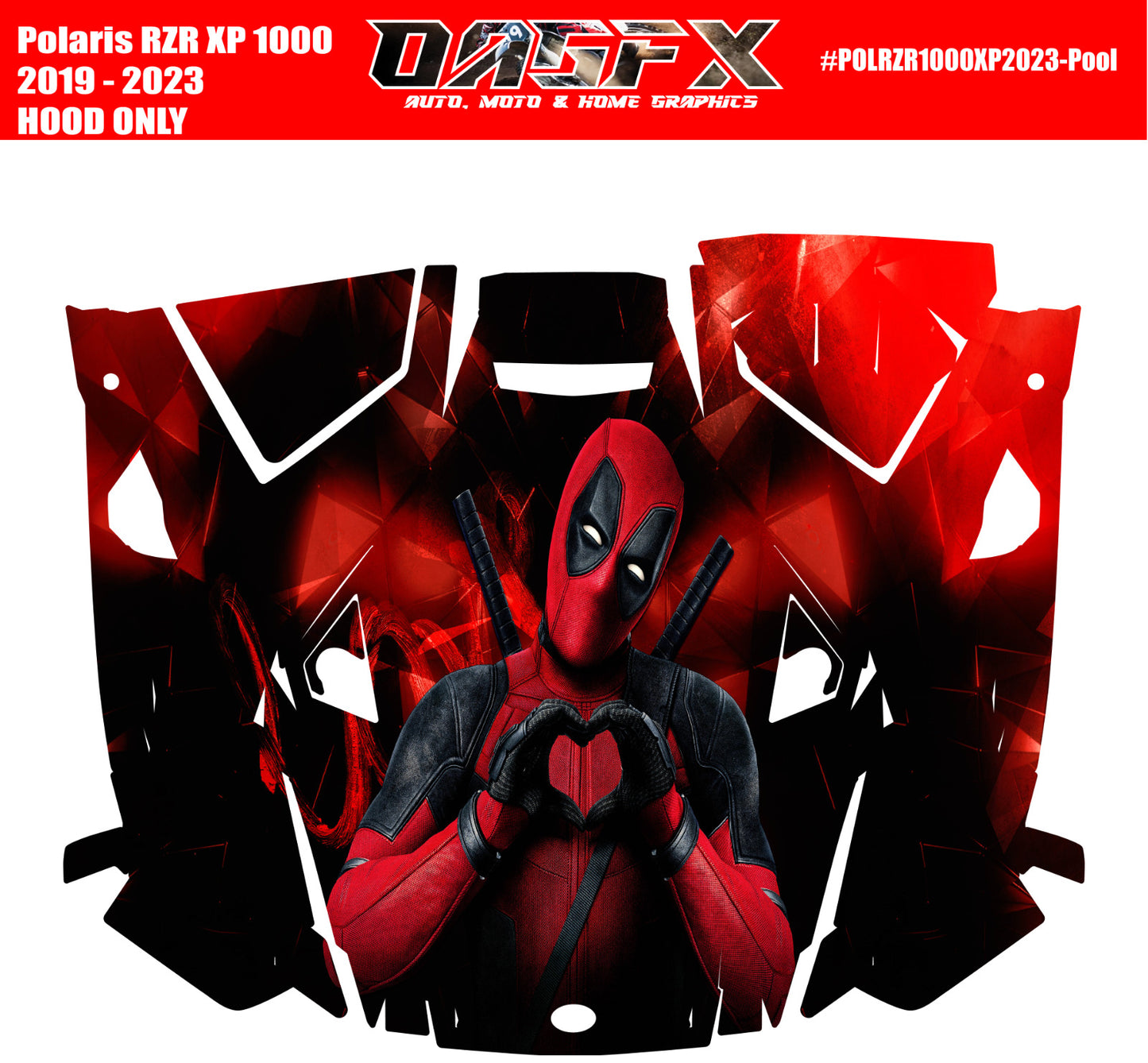 2019 - 2023 Polaris RZR XP 1000 HOOD Graphic Dead Pool OAGFX