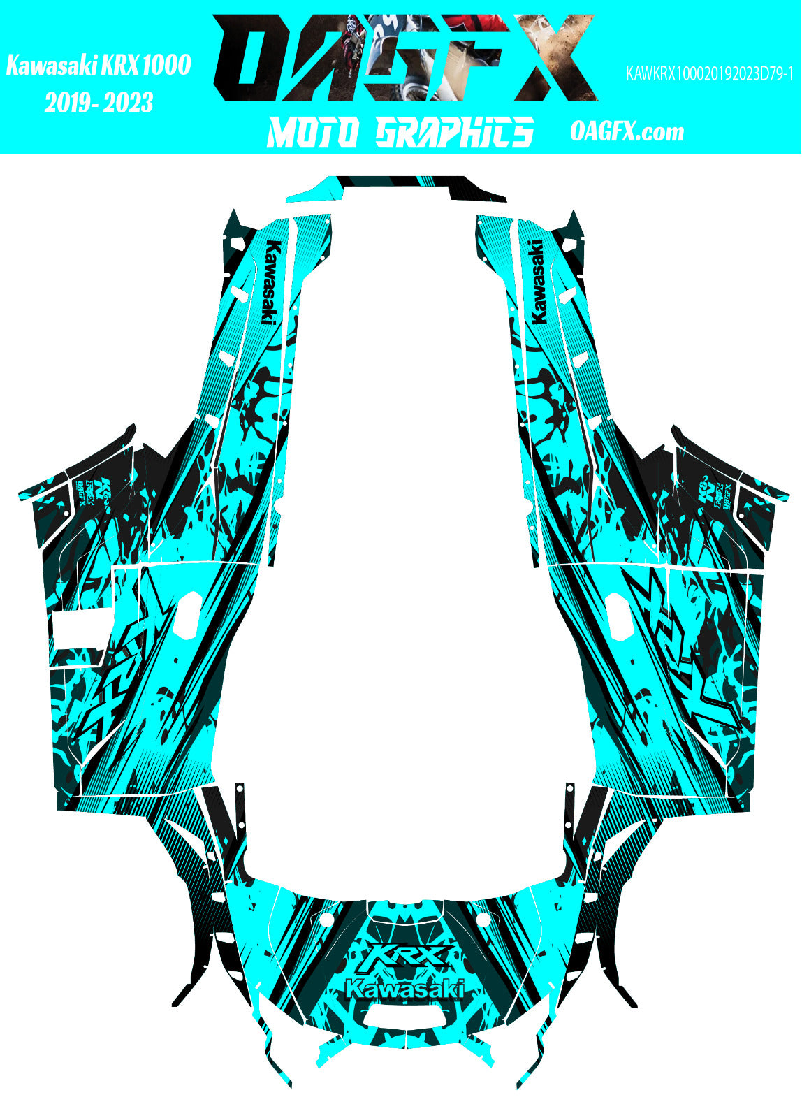 2019 - 2023 Kawasaki Teryx KRX 1000 Graphic Kit -Pro Edition D79-1