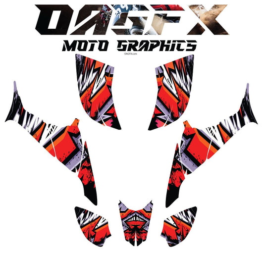 2007-2018 Honda TRX 90 Graphics Kit - Pro Ed D37-2 Red