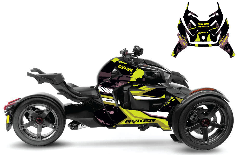 2019 - 2025 Can Am Ryker Graphics Kit  Pro Edition D77-3 OAGFX Racing