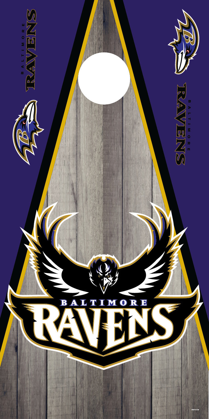Corn Hole Board Wrap - Baltimore Ravens D3 Set Cornhole