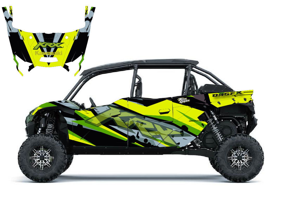 2020 - 2024 Kawasaki Teryx KRX 4 Door 1000 Graphic Kit -Pro Edition D39-2 Yellow